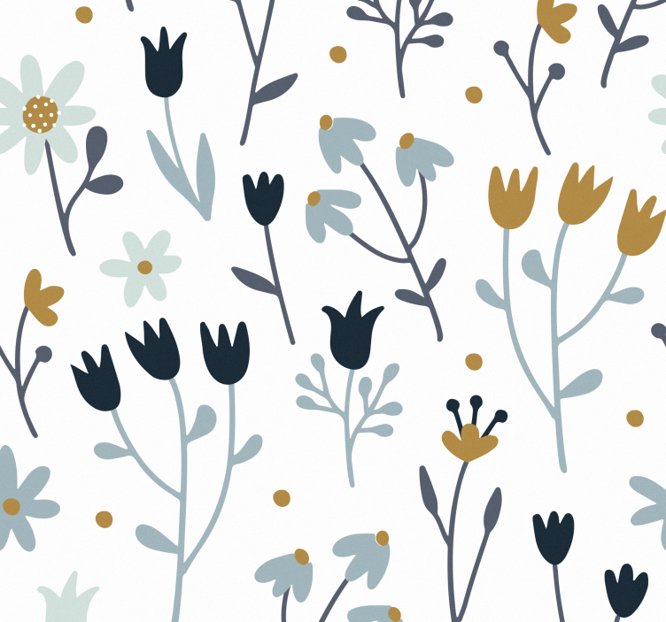 Vinilo para mueble flores minimalistas - TenVinilo