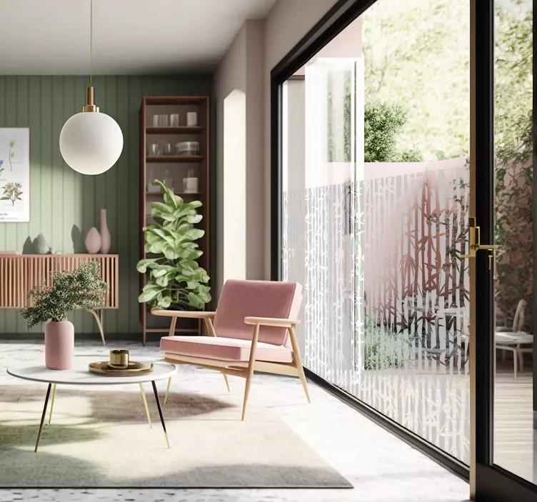 Vinilo para cristales bambú translúcido - TenVinilo