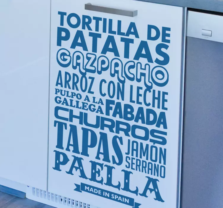 Vinilos decorativos cocina platos España - TenVinilo