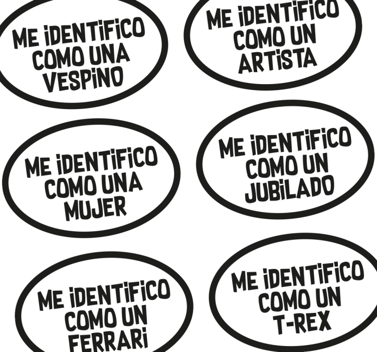 Vinilo para auto me identifico como - TenVinilo