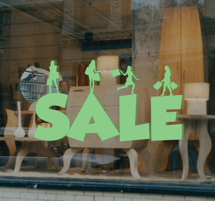 Vinilo rebajas pegatina de letrero de venta comercial - TenVinilo