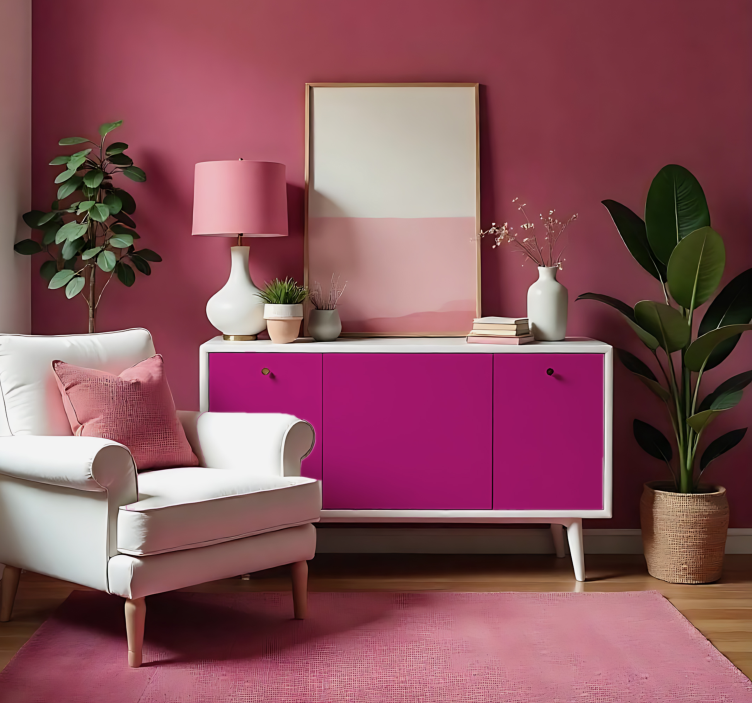 Vinilo adhesivo rosa fuerte mate - TenVinilo