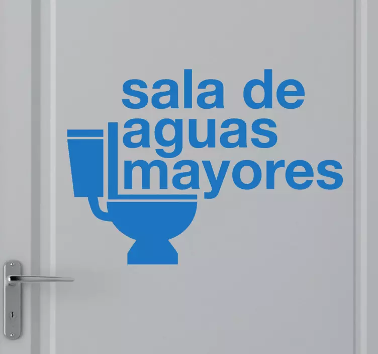 Vinilo para puerta decorativo aguas mayores - TenVinilo