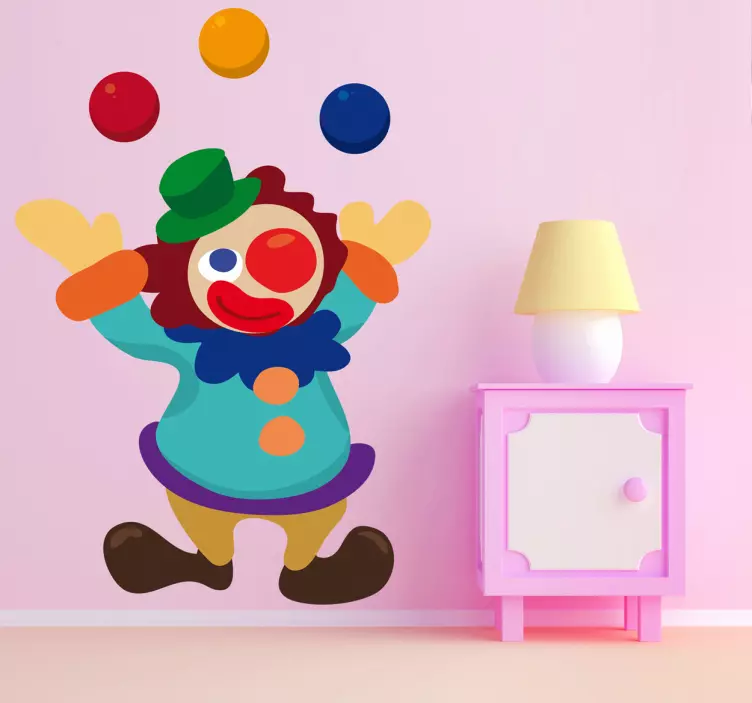 Vinilo infantil payaso pelotas - TenVinilo