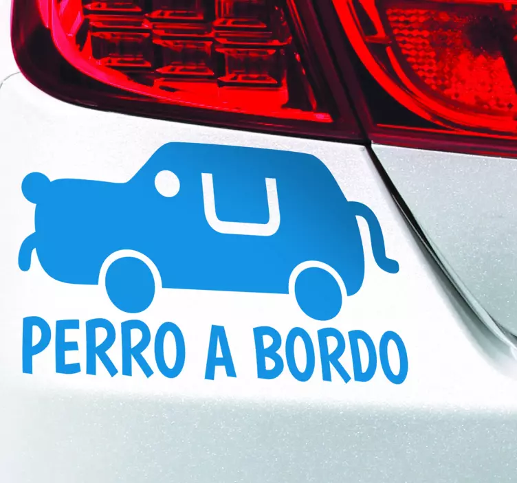 Adhesivo perro en el coche - TenVinilo