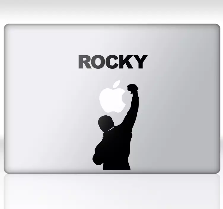Adhesivo silueta Rocky para portátil - TenVinilo
