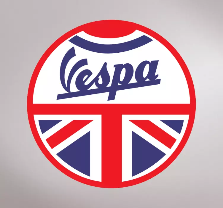 Adhesivo Vespa Gran Bretaña - TenVinilo
