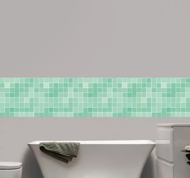 Azulejo adhesivo patrón de estilo mosaico - TenVinilo