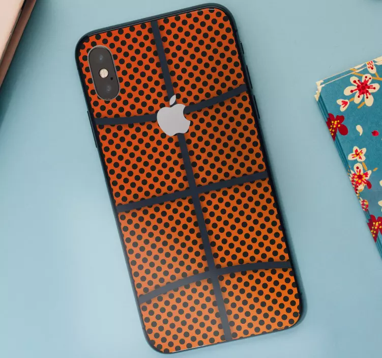 Calcomanía iPhone patrón de baloncesto - TenVinilo