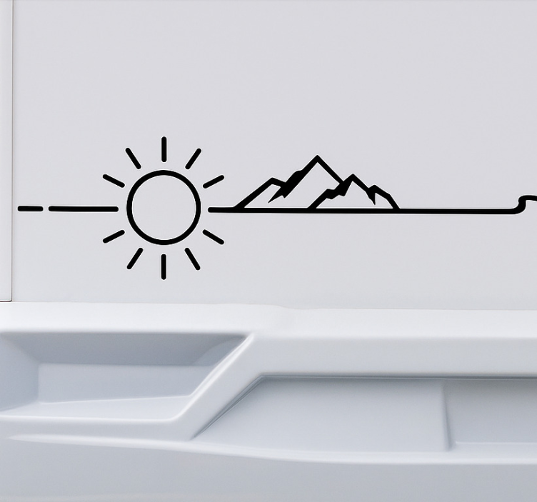 Calcomanía para autocaravana paisaje natural custom - TenVinilo