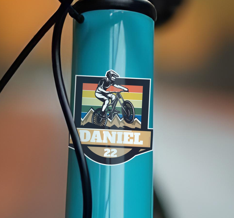 Calcomanía para bicicleta vintage personalizado - TenVinilo