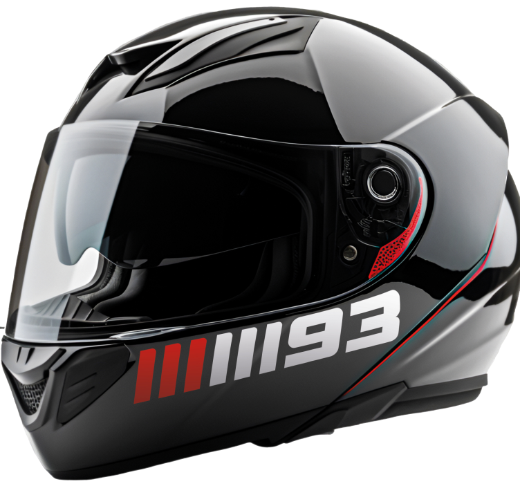 Calcomanía para moto diseño de números personalizados - TenVinilo