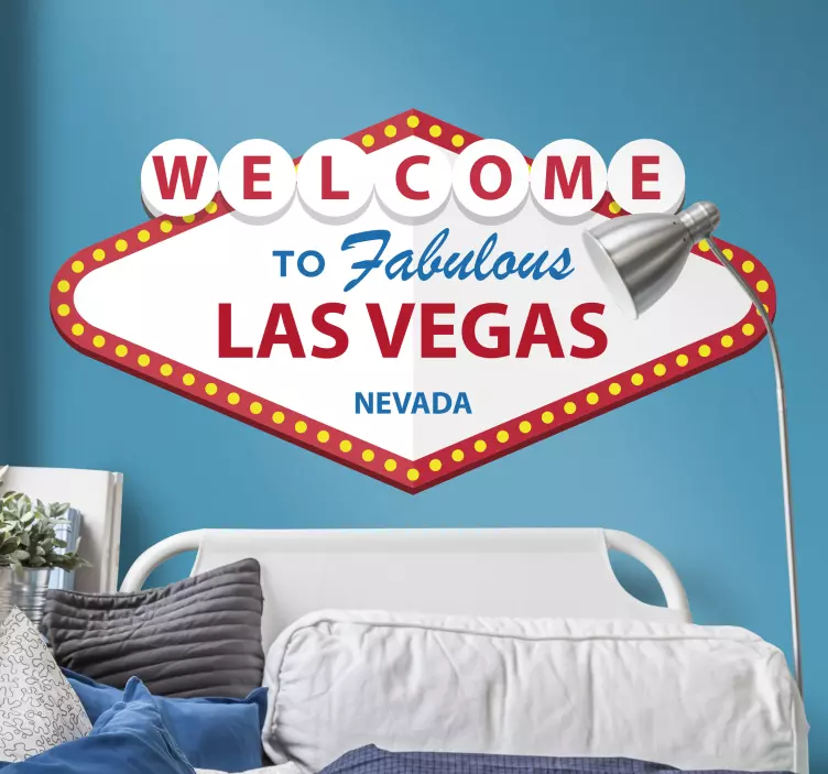 Cartel en vinilo Welcome to Las Vegas - TenVinilo