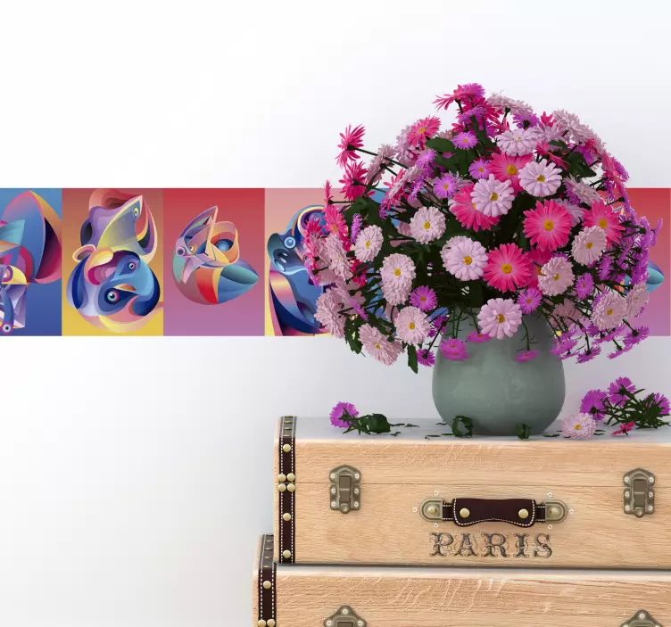 Cenefa adhesiva Alebrijes animales - TenVinilo