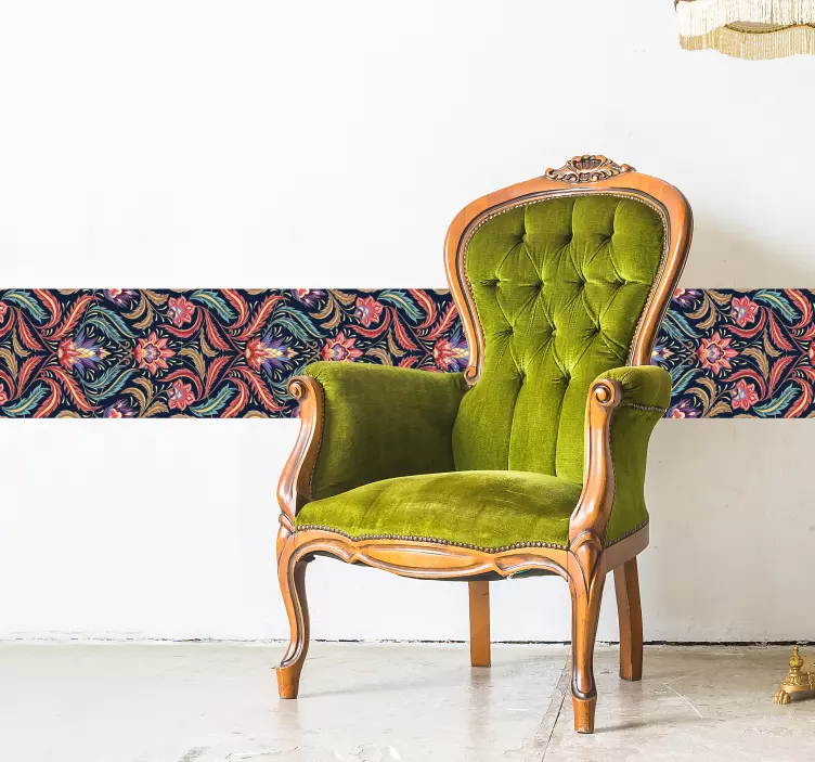 Cenefa decorativa ornamental estilo retro - TenVinilo