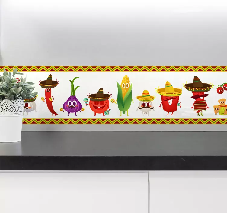 Cenefa Decorativa frutas mexicanas - TenVinilo