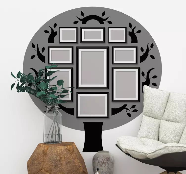 Marco adhesivo cuadro de árbol genealógico - TenVinilo