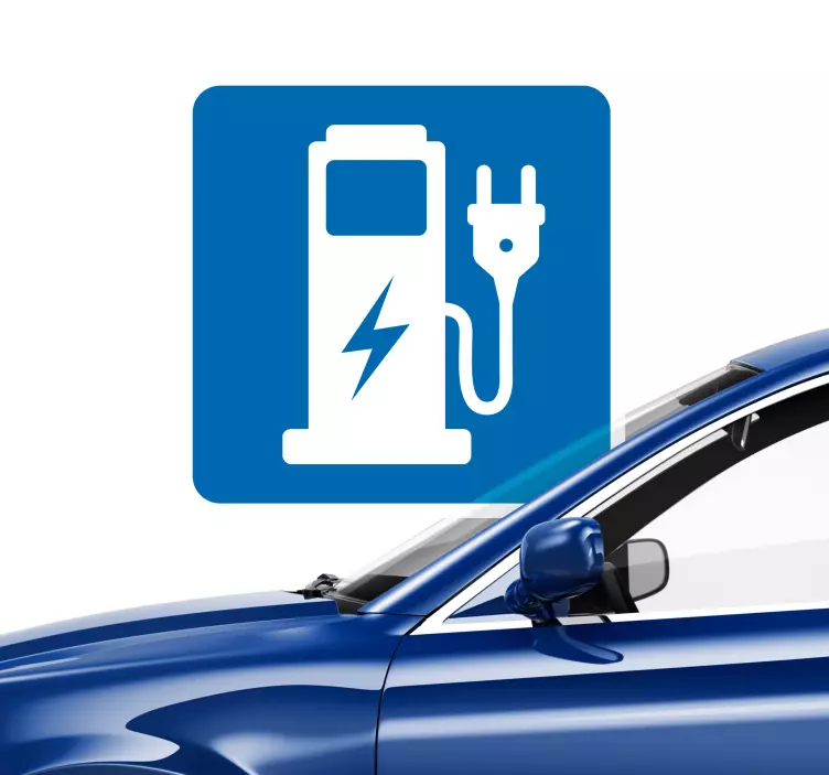 Pegatina señal punto de carga eléctrico - TenVinilo