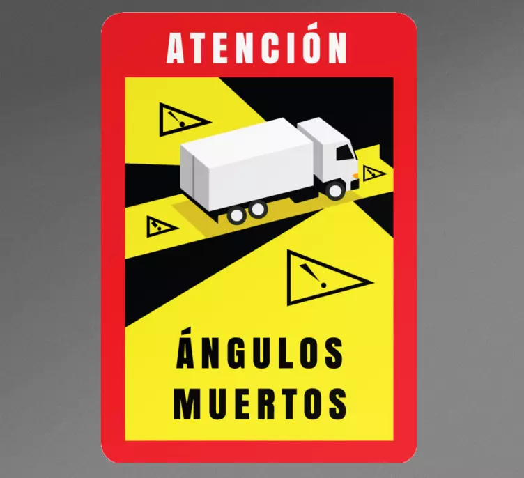 Pegatina ángulos muertos para camión - TenVinilo