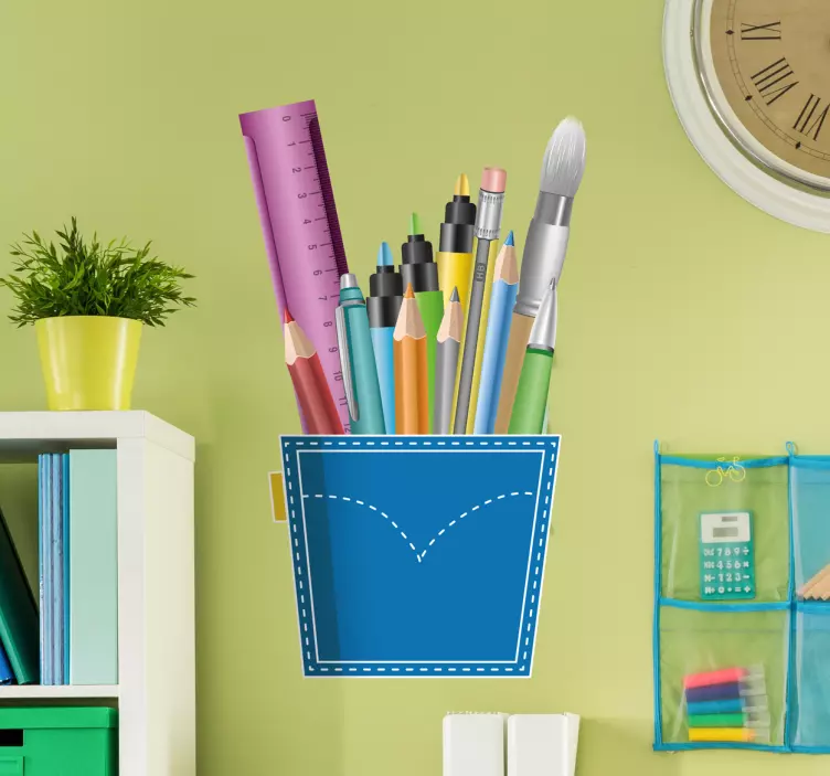 Pegatina bolsillo dibujante - TenVinilo