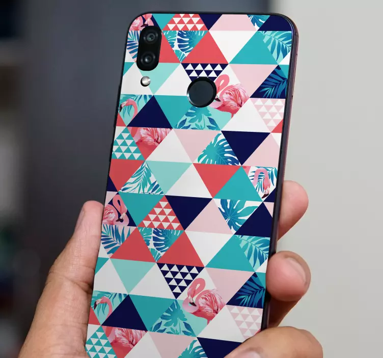 Pegatina Huawei patrón de animales tropicales - TenVinilo