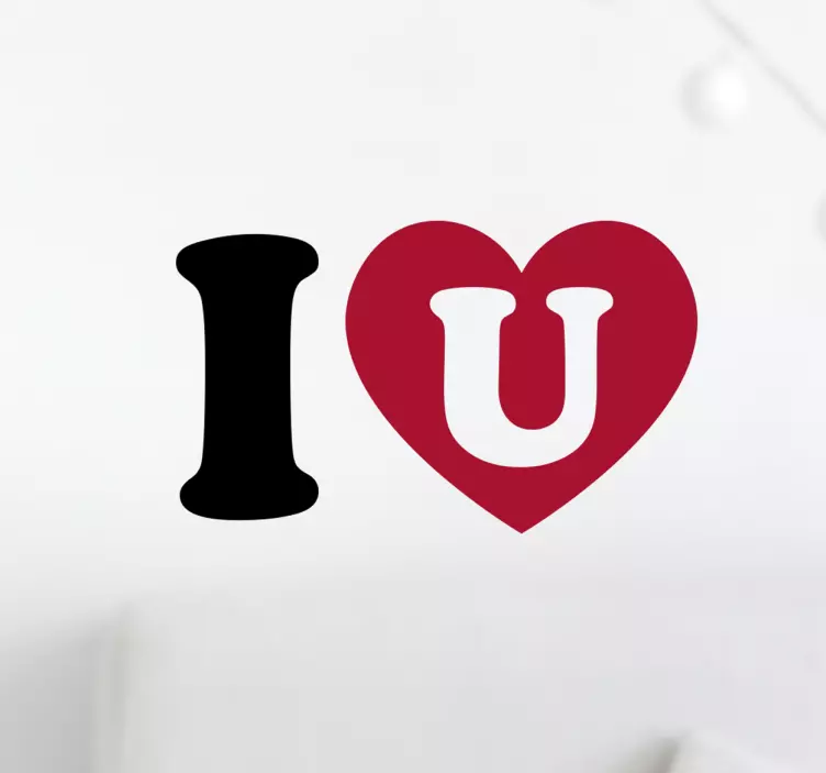 Pegatina I heart u - TenVinilo