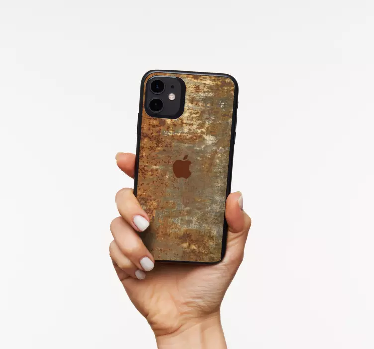 Sticker iPhone Textura de metal oxidado - TenVinilo