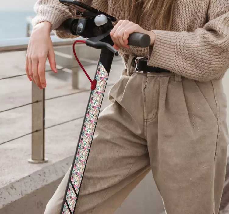 Adhesivo monopatín chapoteo del patinete - TenVinilo