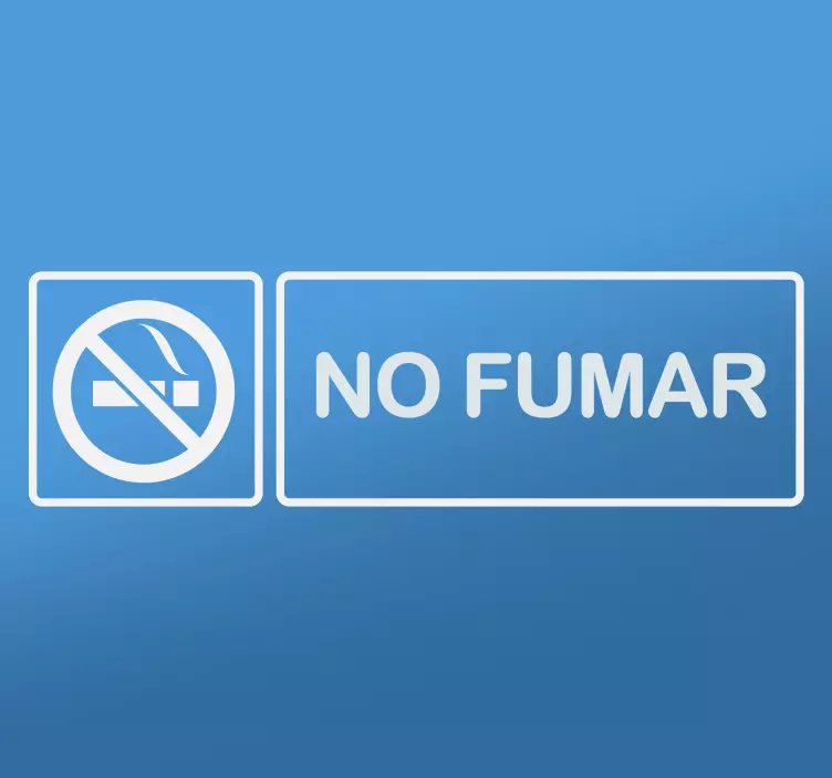 Pegatina no fumar con frase y señal - TenVinilo