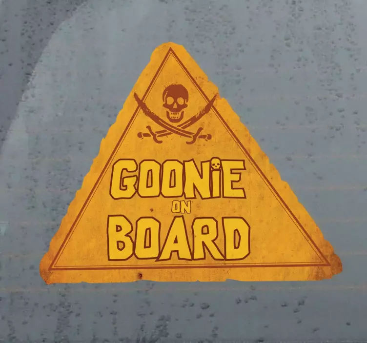 Pegatina para coche goonie on board - TenVinilo