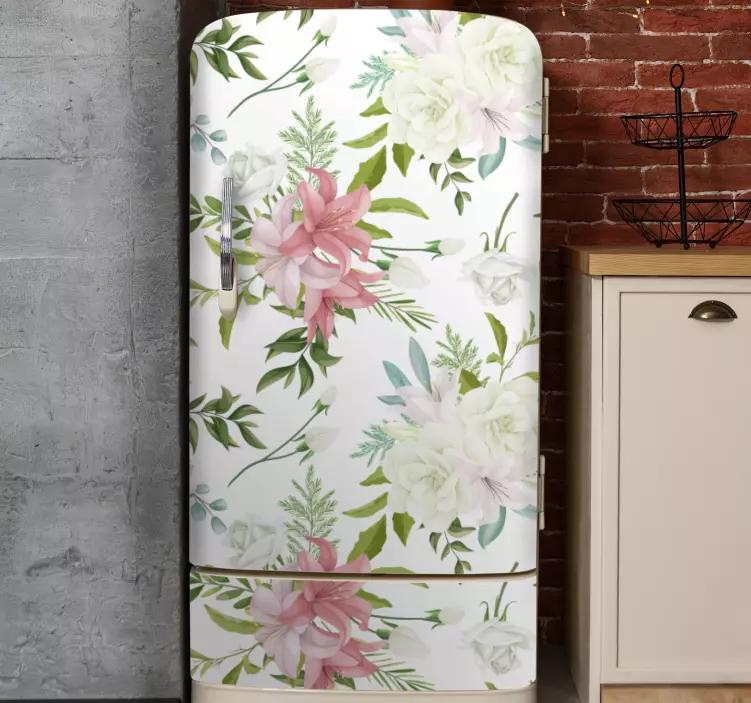 Vinilo para nevera Jardín realista minimalista - TenVinilo