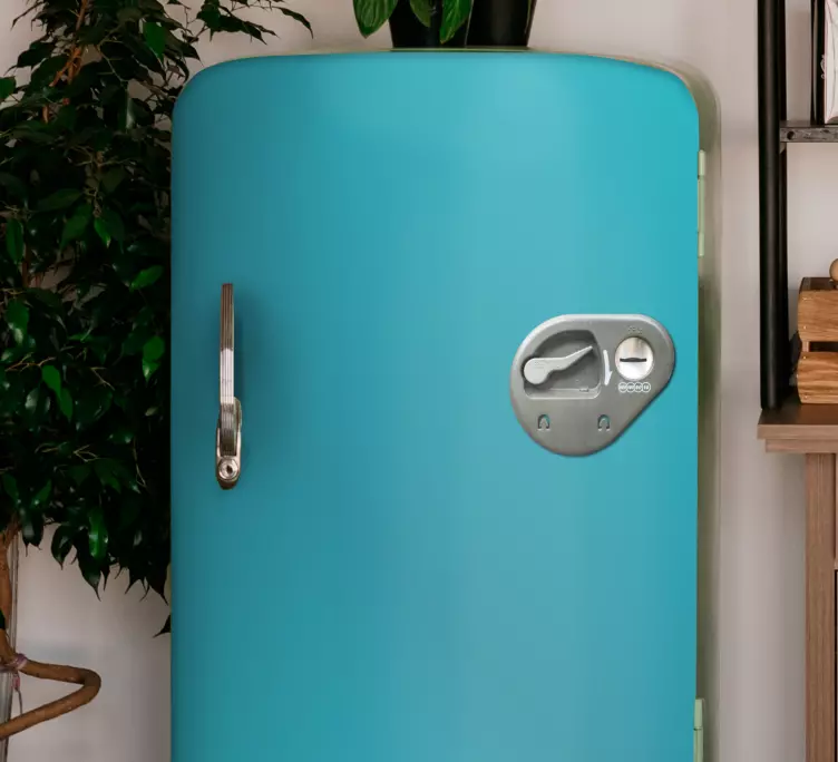 Vinilo para nevera Máquina expendedora de aguamarina vintage - TenVinilo