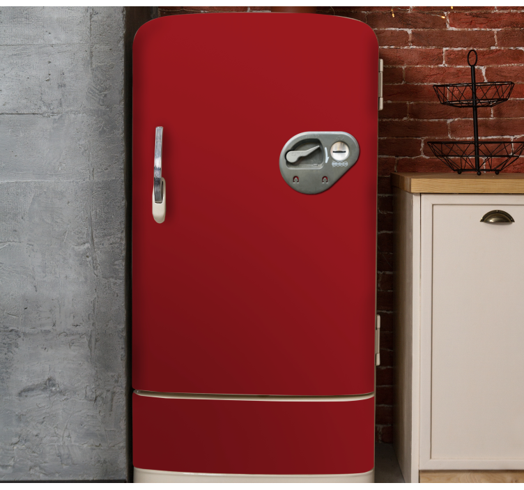 Vinilo para nevera Maquina expendedora vintage roja - TenVinilo