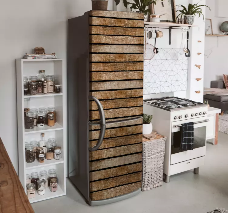 Vinilo para nevera Palet de madera - TenVinilo