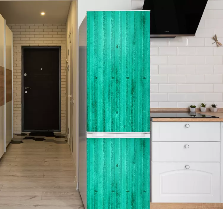 Vinilo para nevera Textura metálica envejecida menta - TenVinilo