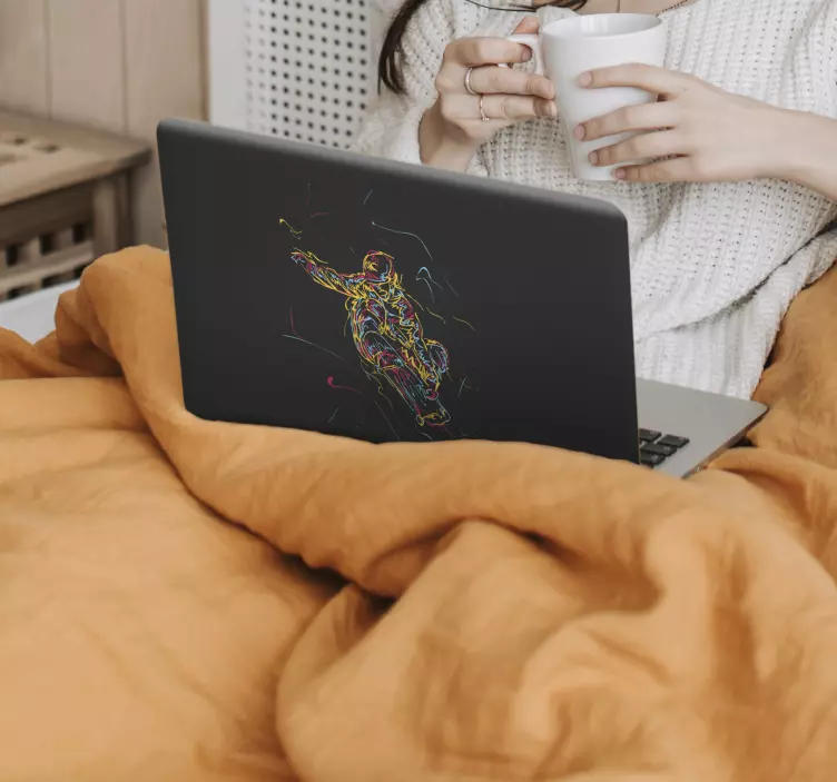 Vinilo para portátiles Patinador abstracto - TenVinilo