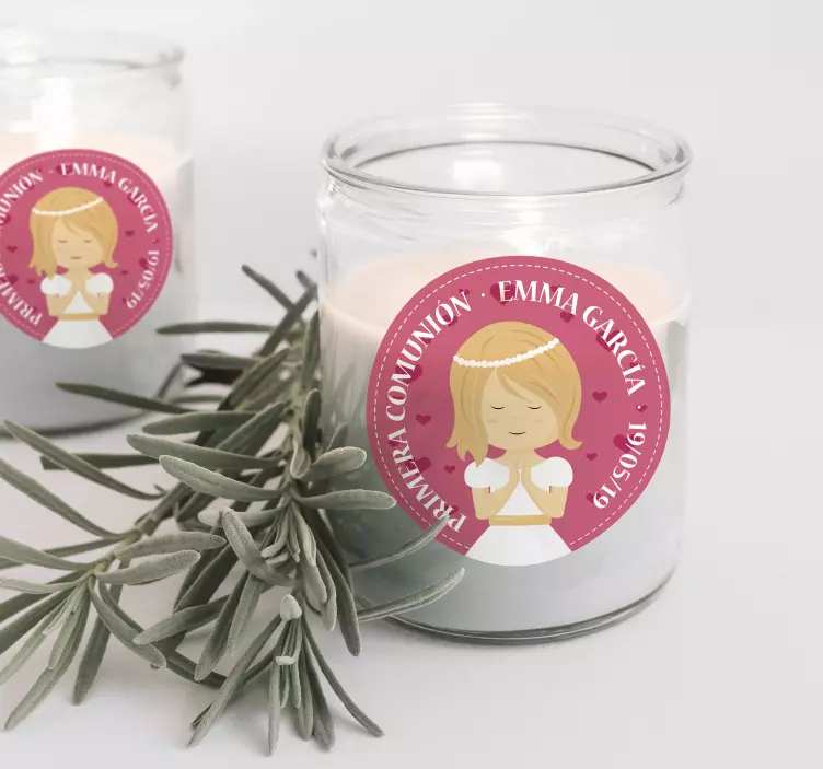 Pegatina pequeña lámina mi primera comunión - TenVinilo