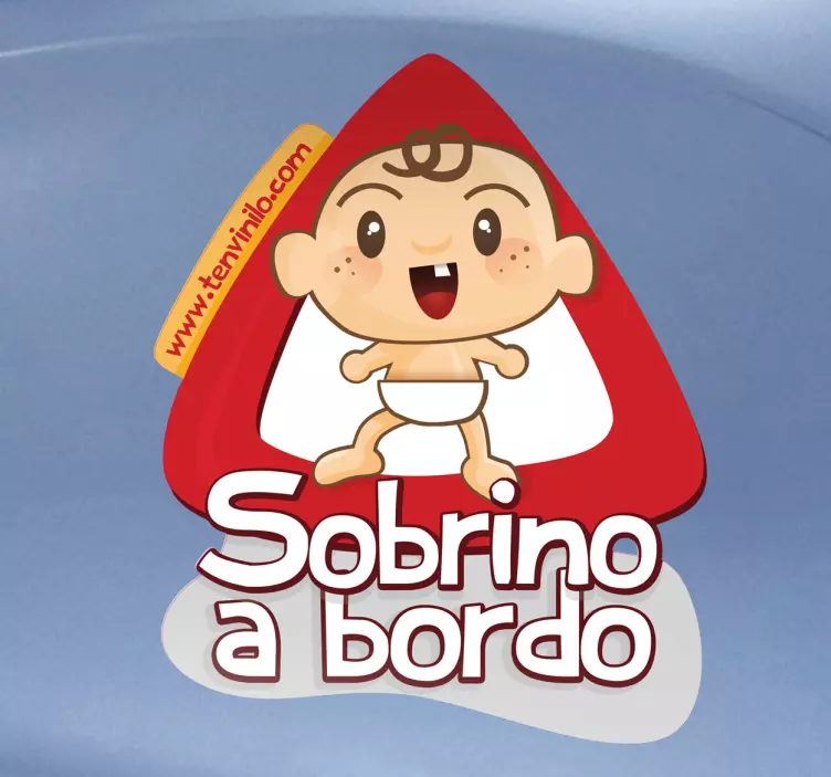 Pegatina sobrino a bordo - TenVinilo
