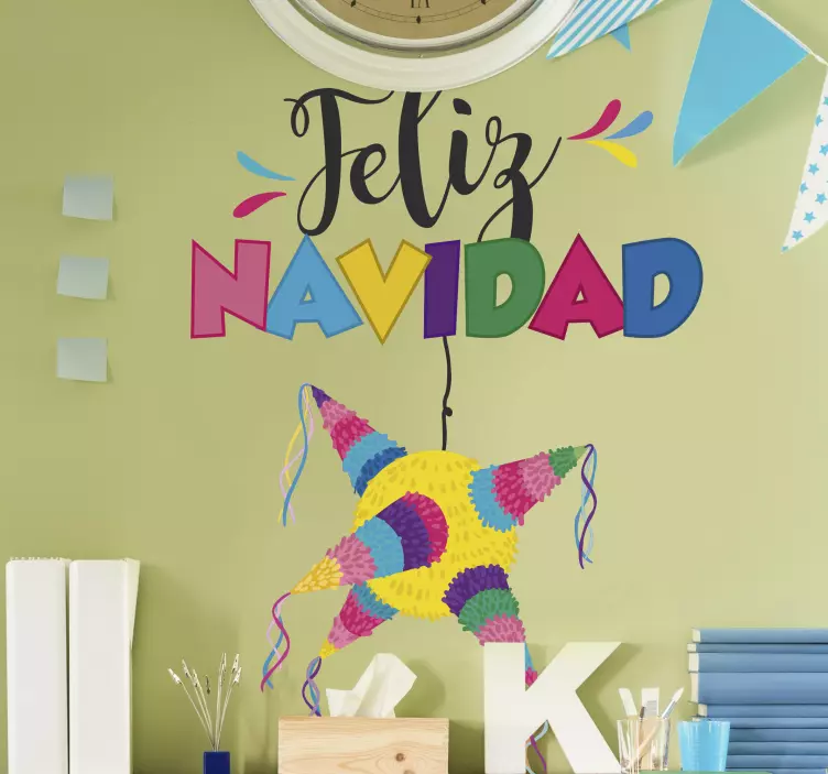 Pegatinas de navidad Piñatas - TenVinilo