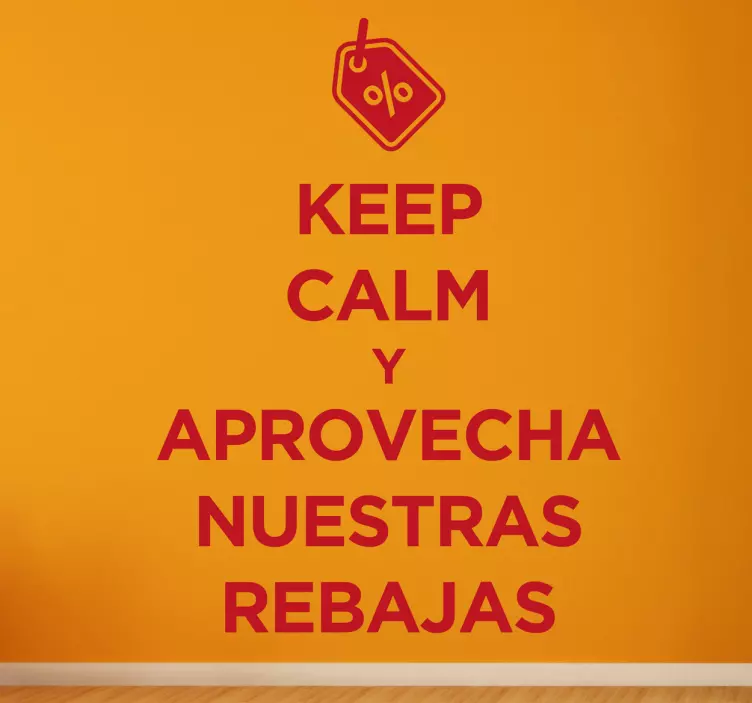 Pegatinas para tiendas rebajas keep calm - TenVinilo