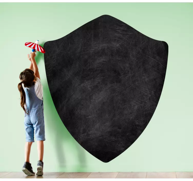 Vinilo pizarra Lindo escudo icono silueta - TenVinilo