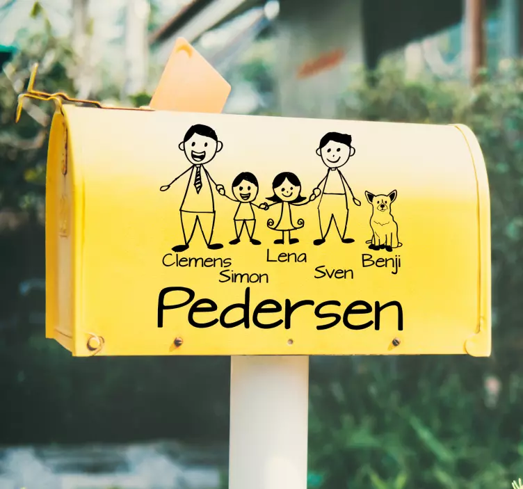 Pizarra blanca adhesiva arte de personajes familiares - TenVinilo