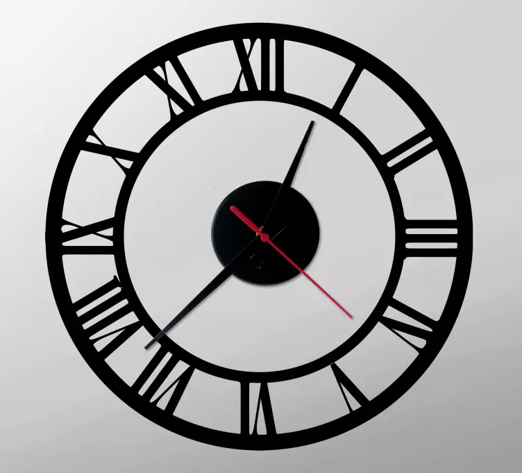 Reloj vinilo Asombrosos números romanos - TenVinilo