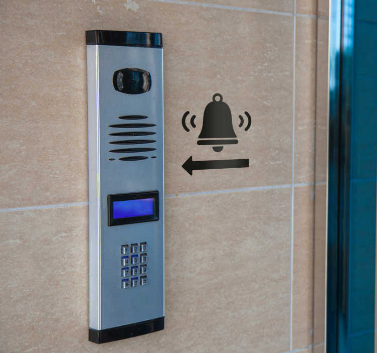 Señalética adhesiva señal de campana - TenVinilo