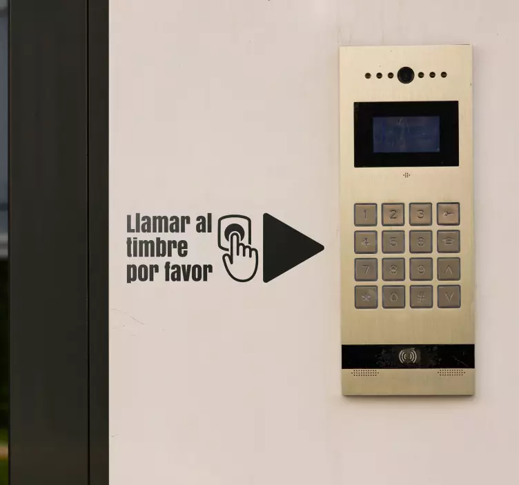 Señalética adhesiva señal interfono - TenVinilo