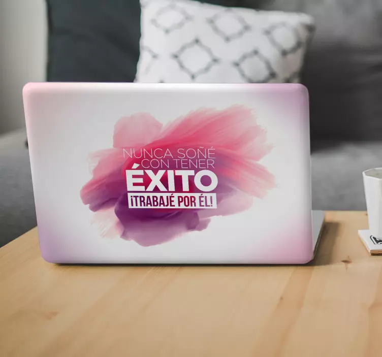 Skin portátil frases positivas éxito - TenVinilo