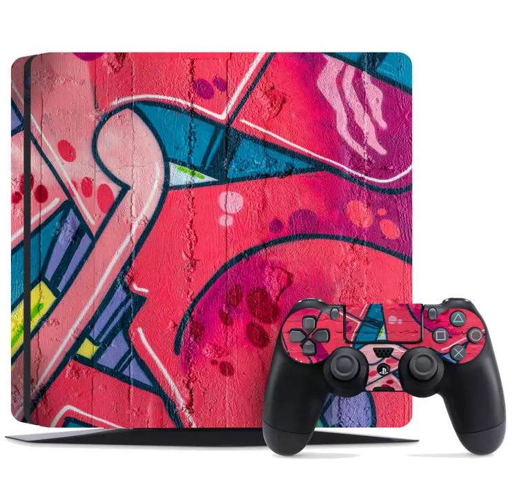Skin ps4 estilo graffiti vibrante - TenVinilo