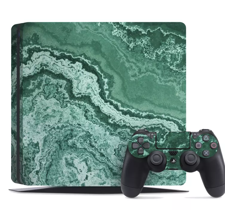 Vinilo PS4 textura mármol verde - TenVinilo