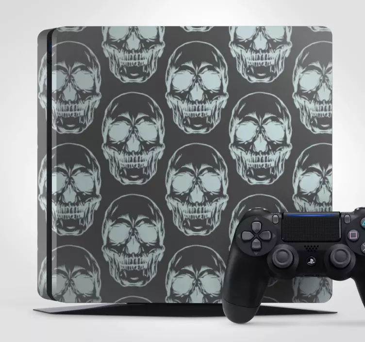 Skin PS4 patrón de calavera - TenVinilo