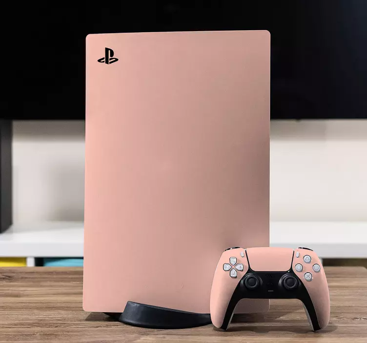 Skin ps5 accesorios de juego peach - TenVinilo
